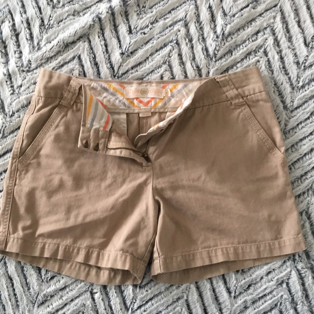 J.Crew City Fit Khaki Shorts sz 6